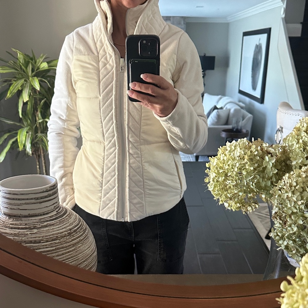 Lululemon White Quilted Jacket